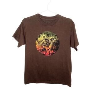 Vans Brown Tree Graphic Short Sleeve T-Shirt Medium